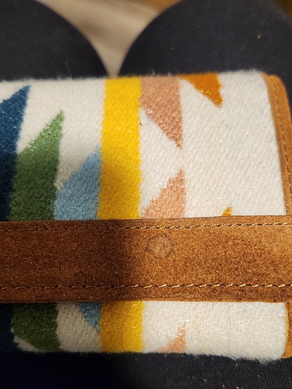 Pendleton Suede-Trim Patterned Tri-Fold Wallet - Multicolor - Picture 2 of 3